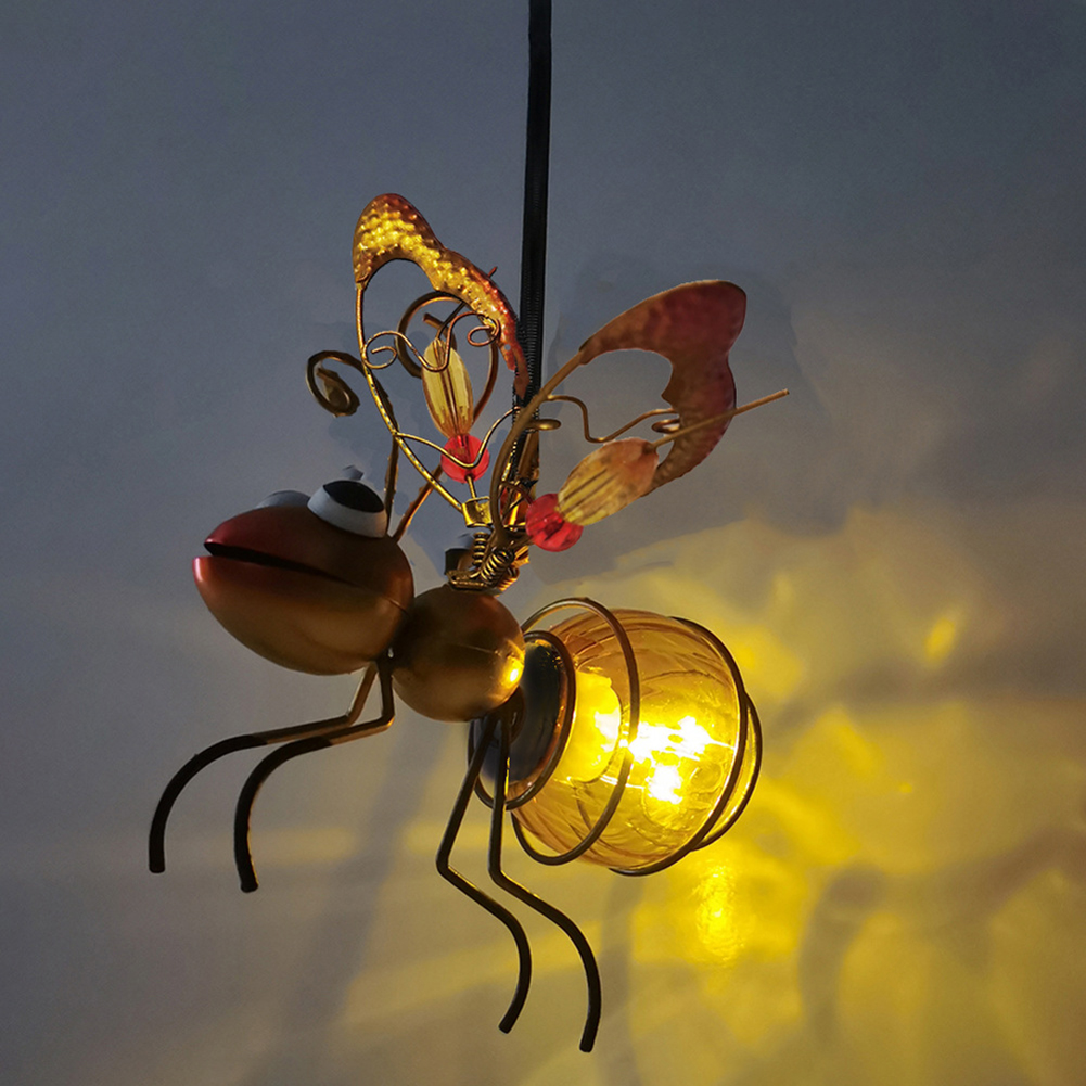 Lighting Bug Decor - 태양 강화한 매달려 꿀벌 가벼운 금속