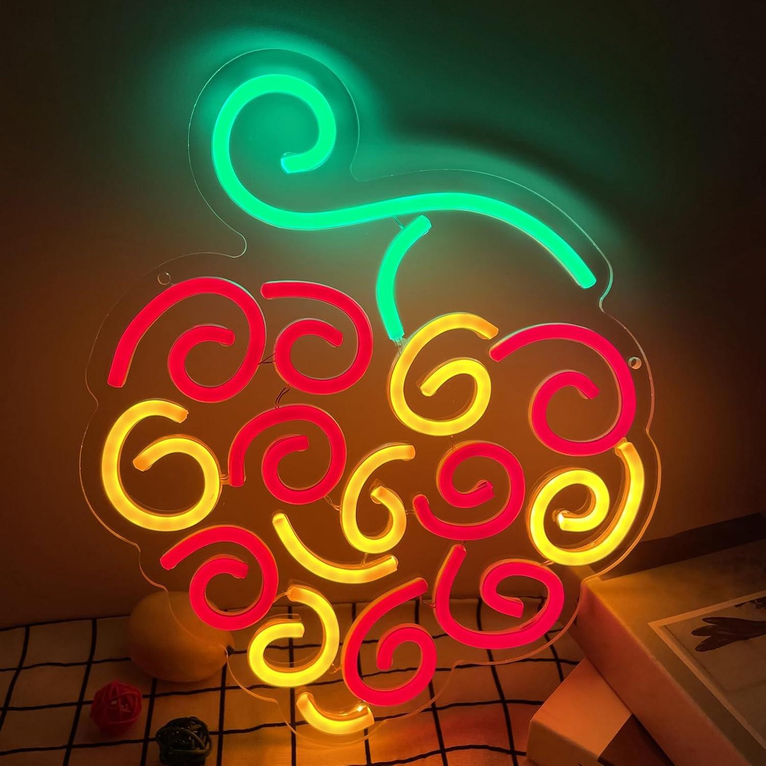 Lighting Decor For Living Room - 사이버 과일 네온사인 USB 디밍 가능