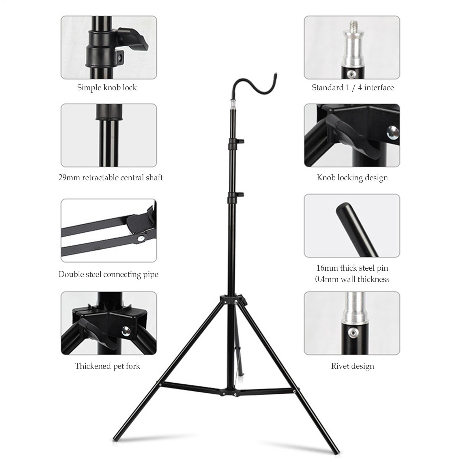 Floor Lamp Tripod - 2m 캠핑라이트 스탠드 접이식 텔레스코핑 삼각대