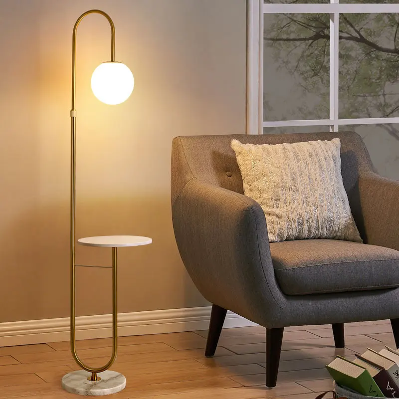 Floor Lamp Tripod - 찻상 모던 LED 플로어 램프, 골드