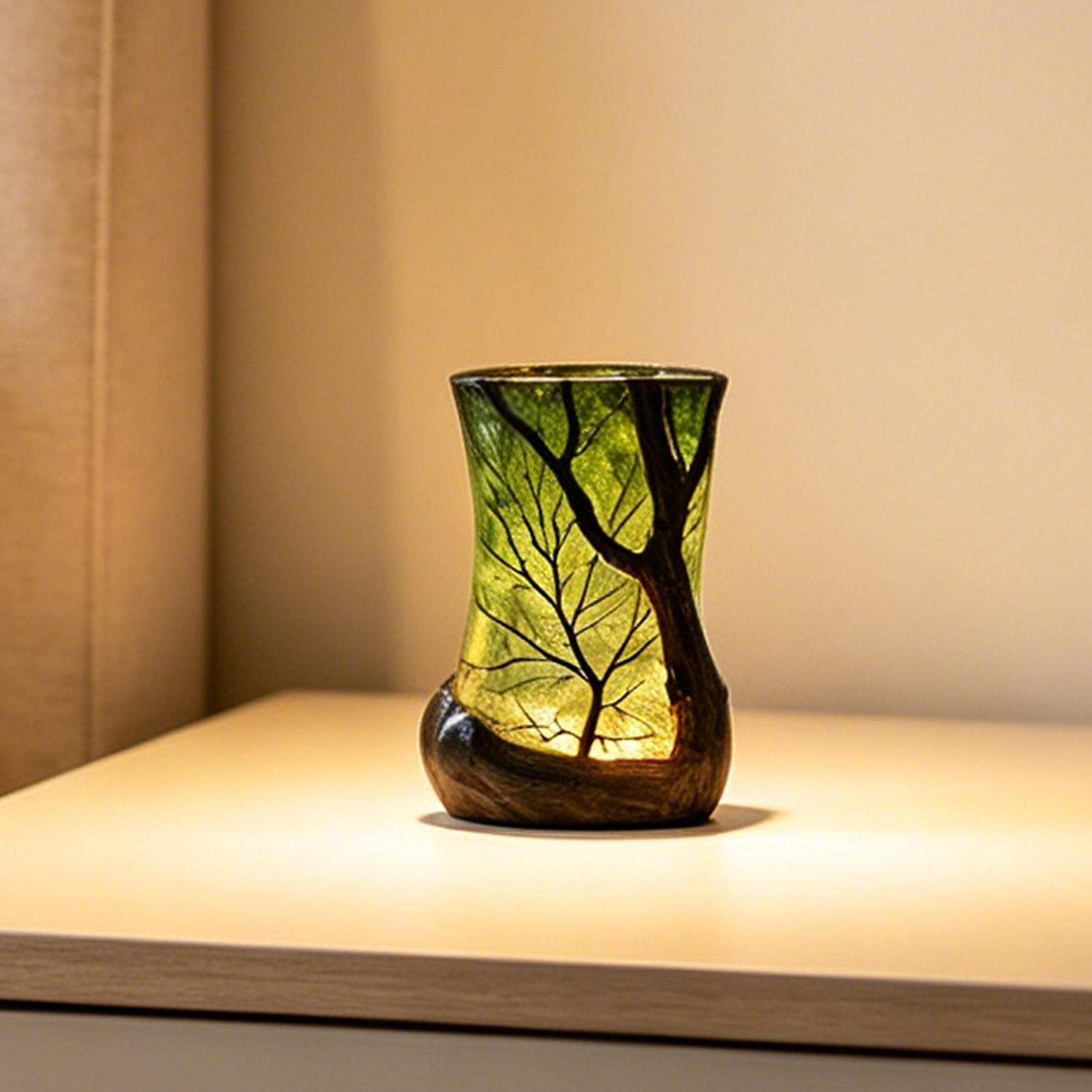 Lighting Decor For Bedroom - 침대 옆 테이블 램프 숲 모양