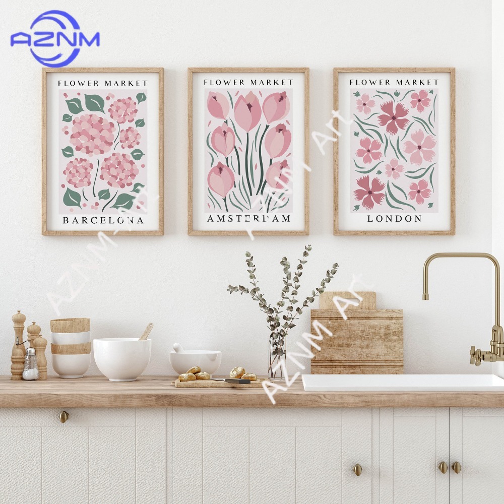 Lighting Decor Ideas - 1Pc/3Pcs 핑크, 신선하고 가벼운, 수채화 스타일,
