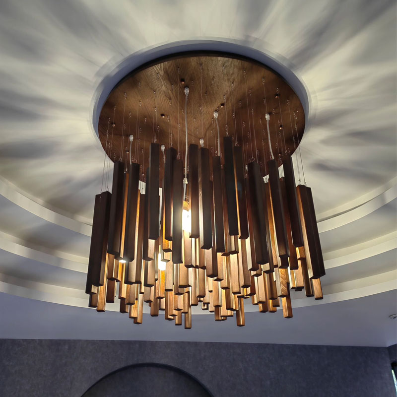 Japanese Lighting Decor - 목재 천장 램프 레스토랑 천장 샹들리에