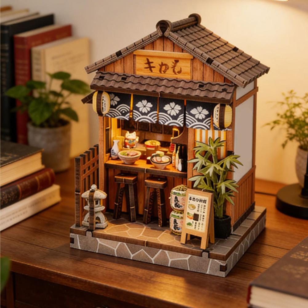 Japanese Lighting Decor - DIY 나무로 만든 일본식 선술집 미니어처