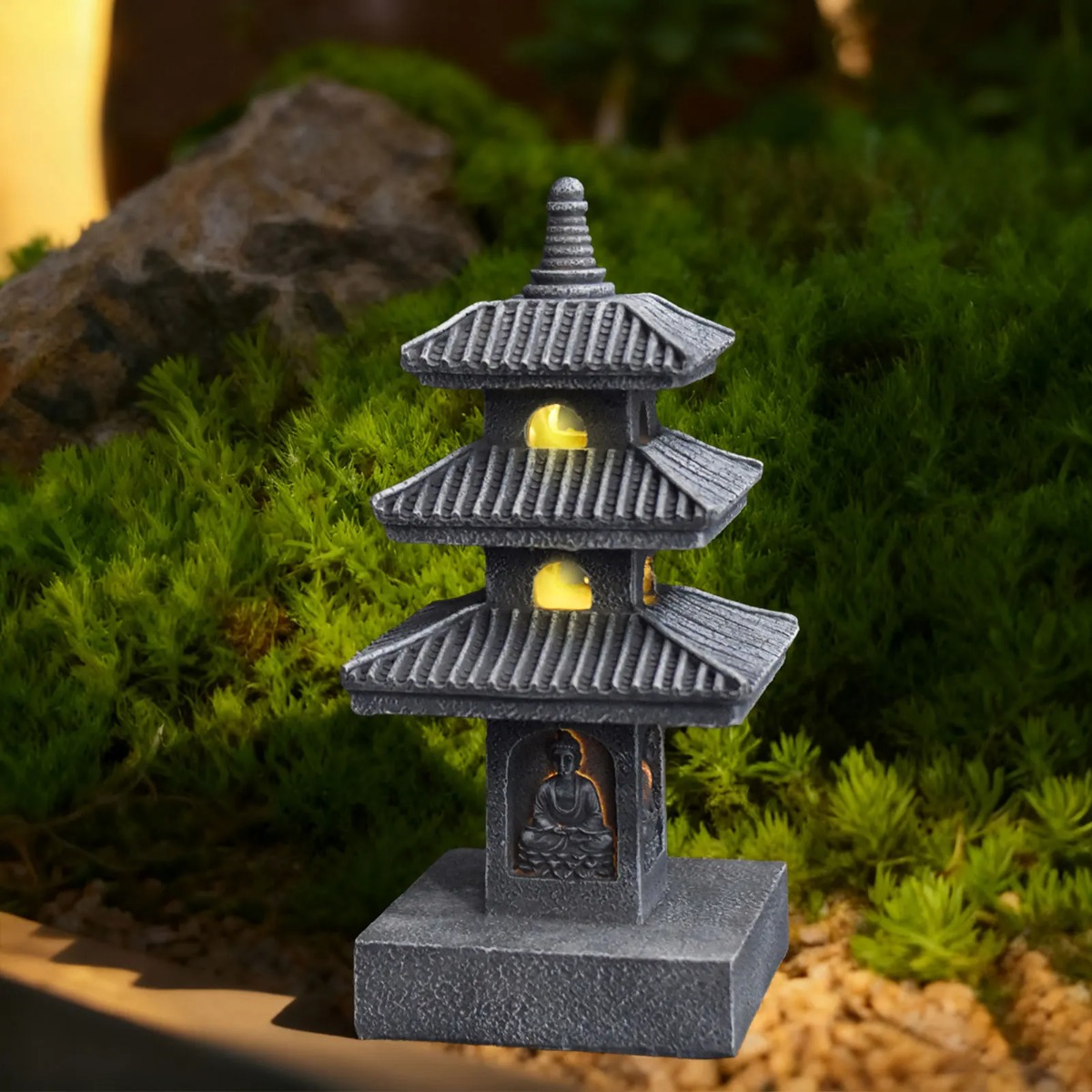 Japanese Lighting Decor - 태양광 정원등 야외 랜턴 방수 정원