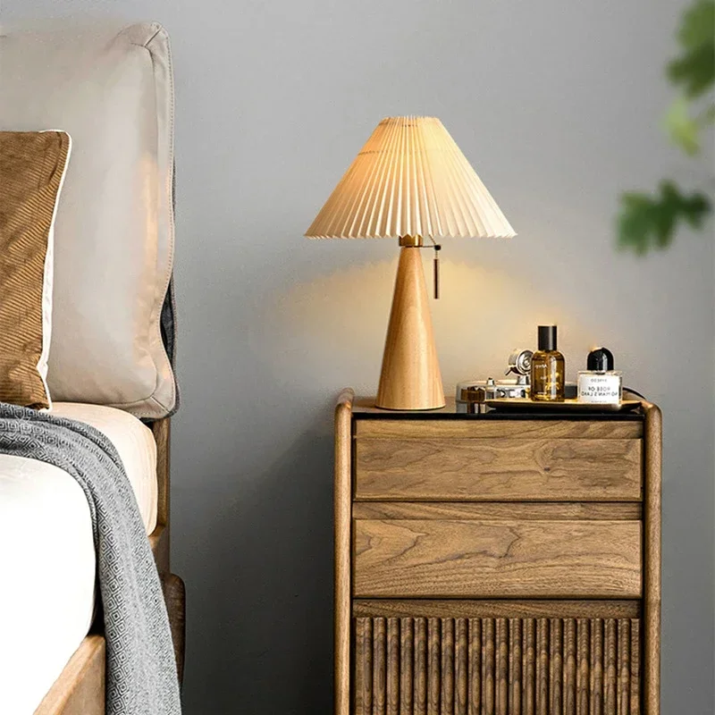 Lighting Decor For Bedroom - 레트로 주름 테이블 램프 북유럽 스타일