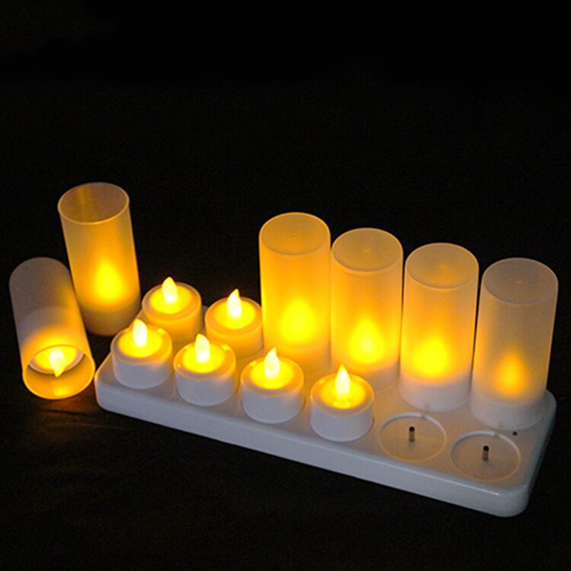 12개입 충전식 LED 캔들 무불꽃 티라이트 전기 조명 - Decor Lighting Pack 리뷰 및 가격