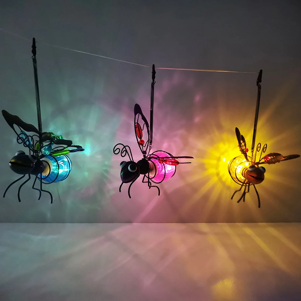 태양 전원 매달려 버그 빛 금속 매달려 비행 곤충 램프 - Lighting Bug Decor 리뷰 및 가격
