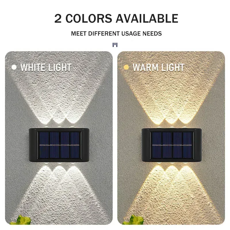 LED 태양광 조명 야외 방수 솔라 벽등 위아래 발광  - Lighting Decor Ideas 리뷰 및 가격