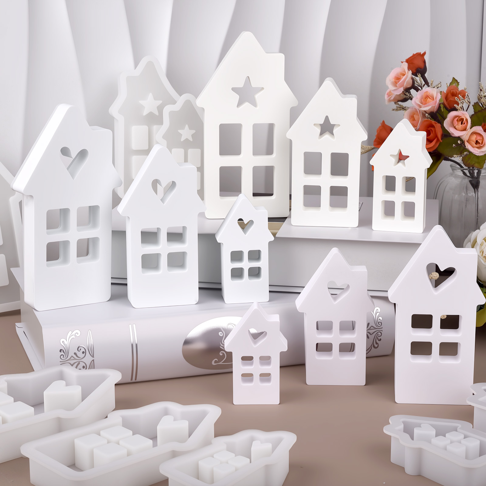 스타 하트 하우스 실리콘 몰드 라이트 하트 하우스 콘크 - Lighting Decor For House 리뷰 및 가격