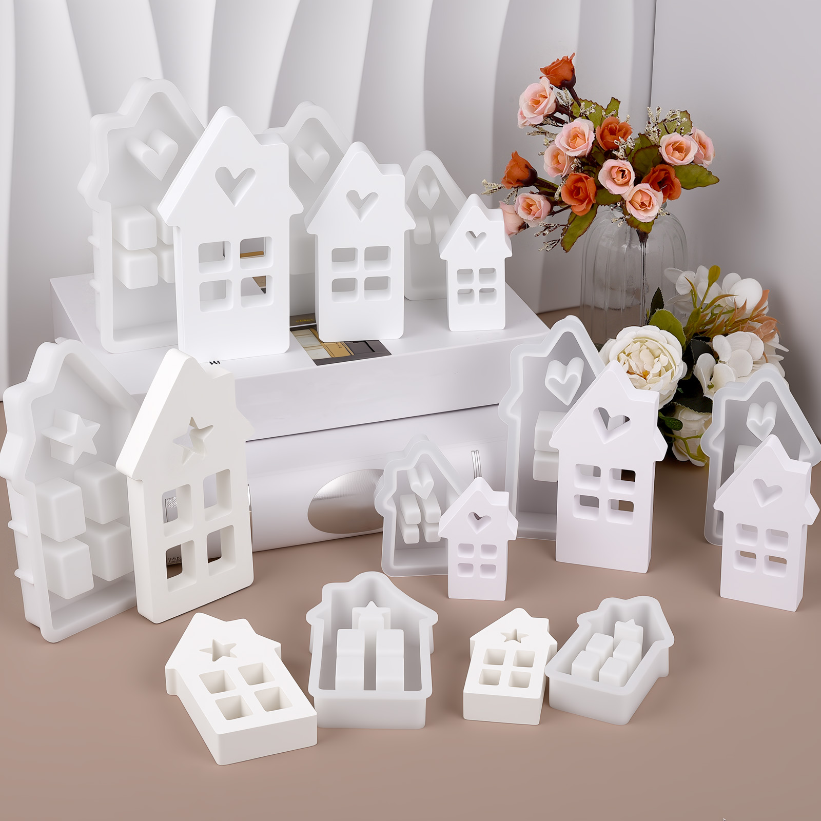 스타 하트 하우스 실리콘 몰드 라이트 하트 하우스 콘크 - Lighting Decor For House 리뷰 및 가격