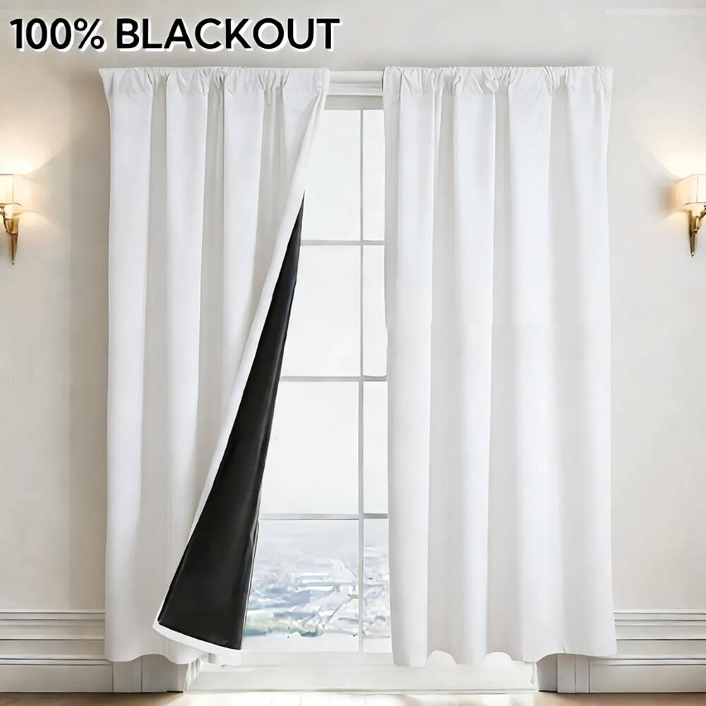 1개 100% 암막 커튼, 블랙 백킹, 다양한 색상의  - Lighting Decor For Living Room 리뷰 및 가격