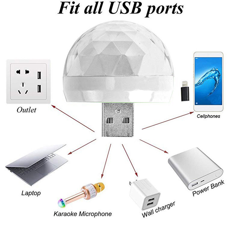 팝 USB 미니 디스코 무대 조명 LED 크리스마스 파 - Lighting Effect Home Decor 리뷰 및 가격