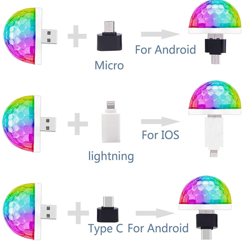 팝 USB 미니 디스코 무대 조명 LED 크리스마스 파 - Lighting Effect Home Decor 리뷰 및 가격