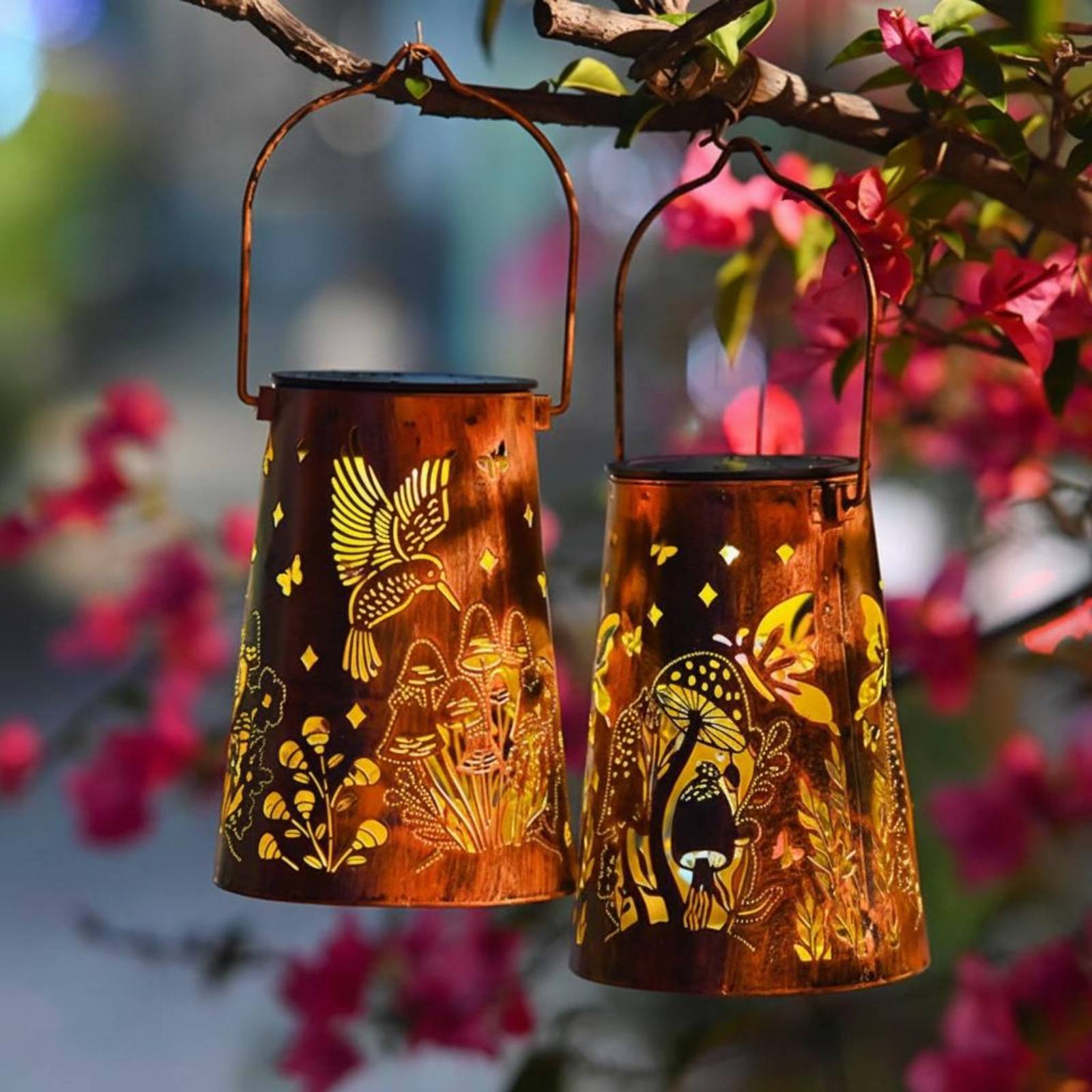 꽃무늬 정원 랜턴 패턴 정원 조명기 자동 켜짐/꺼짐 기 - Lighting Decoration Outdoor 리뷰 및 가격