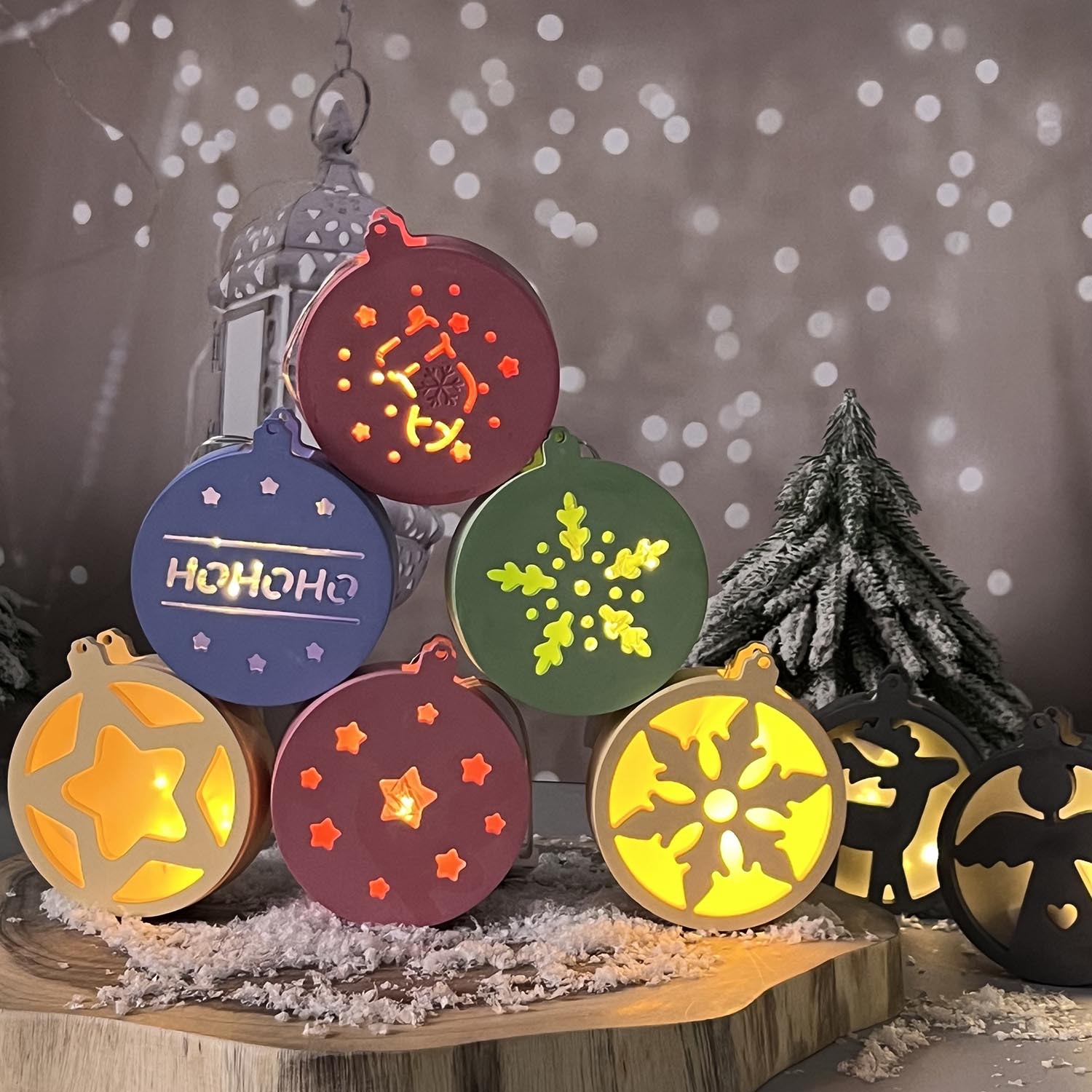 크리스마스 시리즈 야간 조명 펜던트 실리콘 몰드 라운드 - Pendant Lighting Christmas Decor 리뷰 및 가격