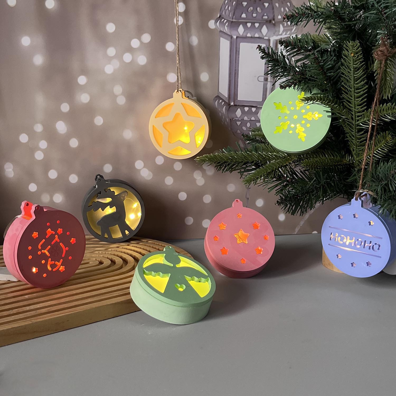 크리스마스 시리즈 야간 조명 펜던트 실리콘 몰드 라운드 - Pendant Lighting Christmas Decor 리뷰 및 가격