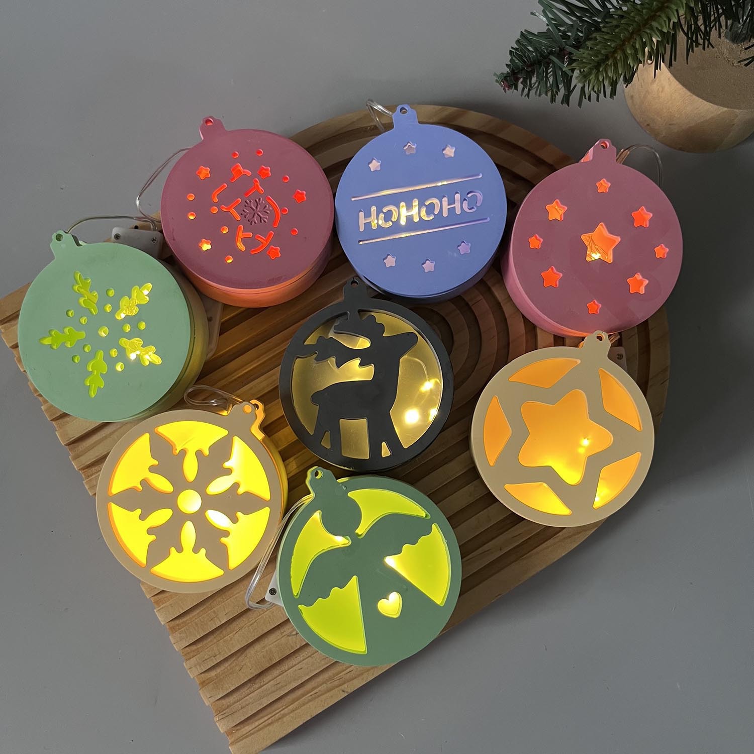 크리스마스 시리즈 야간 조명 펜던트 실리콘 몰드 라운드 - Pendant Lighting Christmas Decor 리뷰 및 가격