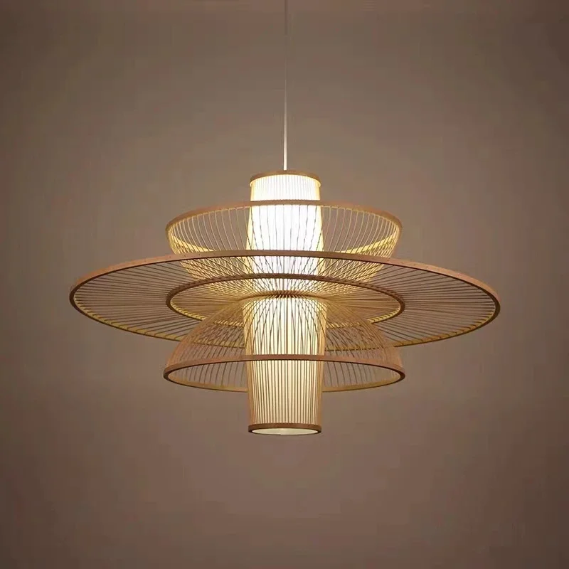농촌 수제 대나무 직조 등나무 예술 샹들리에 티 룸 홈 - Japanese Lighting Decor 리뷰 및 가격