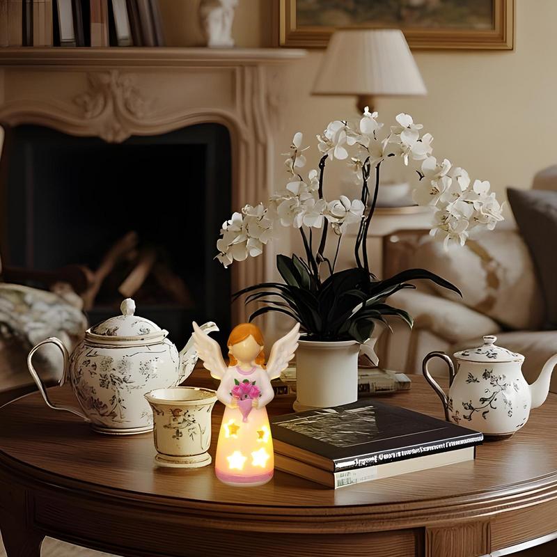 촛대 램프 천사 동상 램프 거실 인형 장식 동상 장식  - Lighting Decor For Living Room 리뷰 및 가격