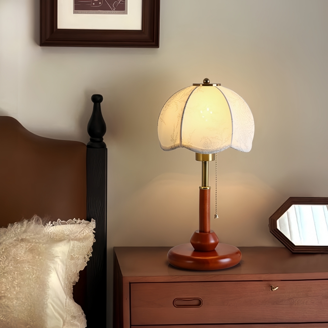 빈티지 스캘럽 돔 테이블 램프, 침실 협탁, 서재, 현 - Lighting Decor For Bedroom 리뷰 및 가격