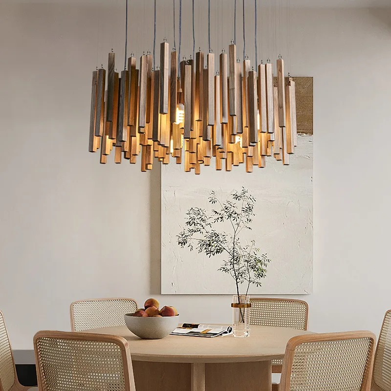 목재 천장 램프 레스토랑 천장 샹들리에 룸 장식 걸이식 - Japanese Lighting Decor 리뷰 및 가격