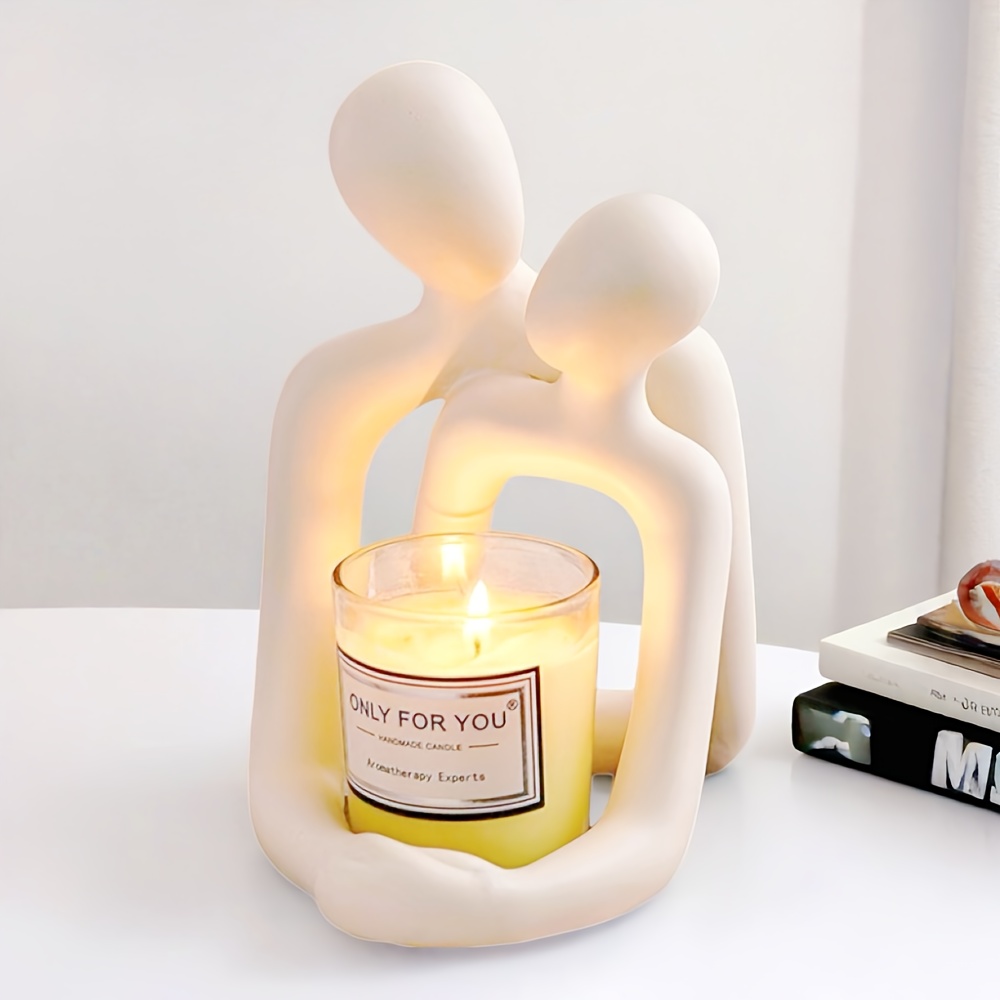 추상적인 커플 포옹 조각상, 모던 미니멀리스트 레진 피 - Lighting Effect Home Decor 리뷰 및 가격