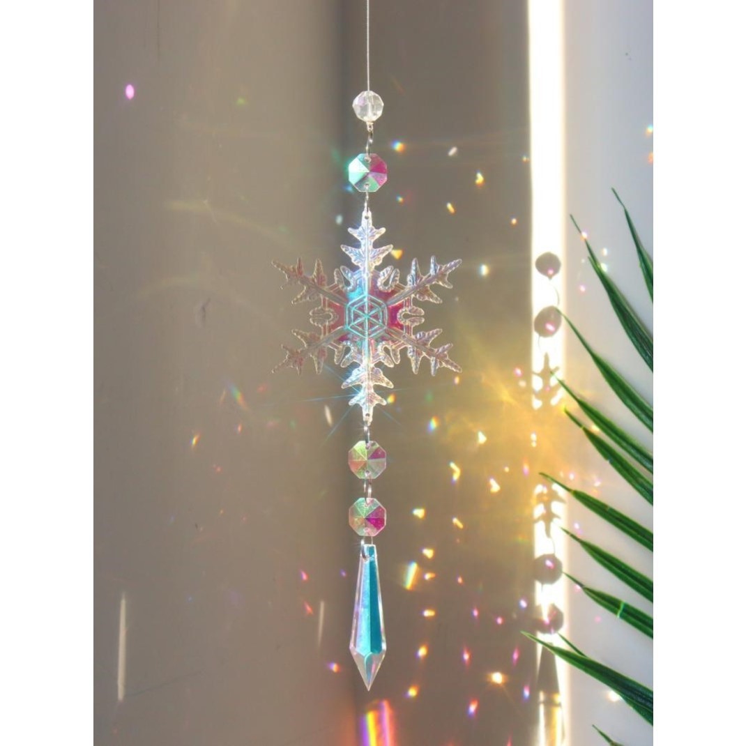 창의적인 크리스마스 다채로운 눈송이 펜던트 아크릴 유리 - Pendant Lighting Christmas Decor 리뷰 및 가격