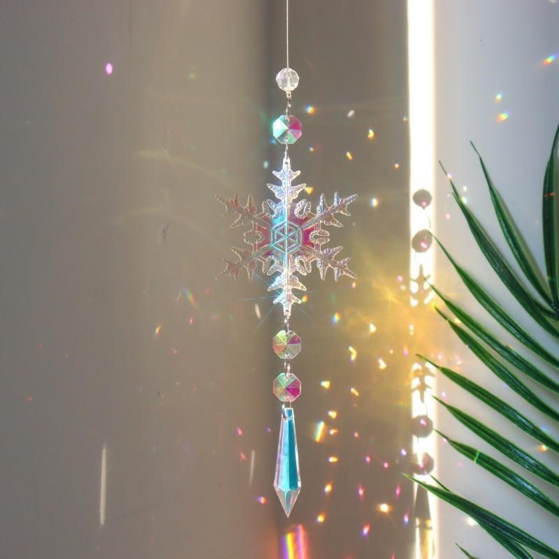 창의적인 크리스마스 다채로운 눈송이 펜던트 아크릴 유리 - Pendant Lighting Christmas Decor 리뷰 및 가격