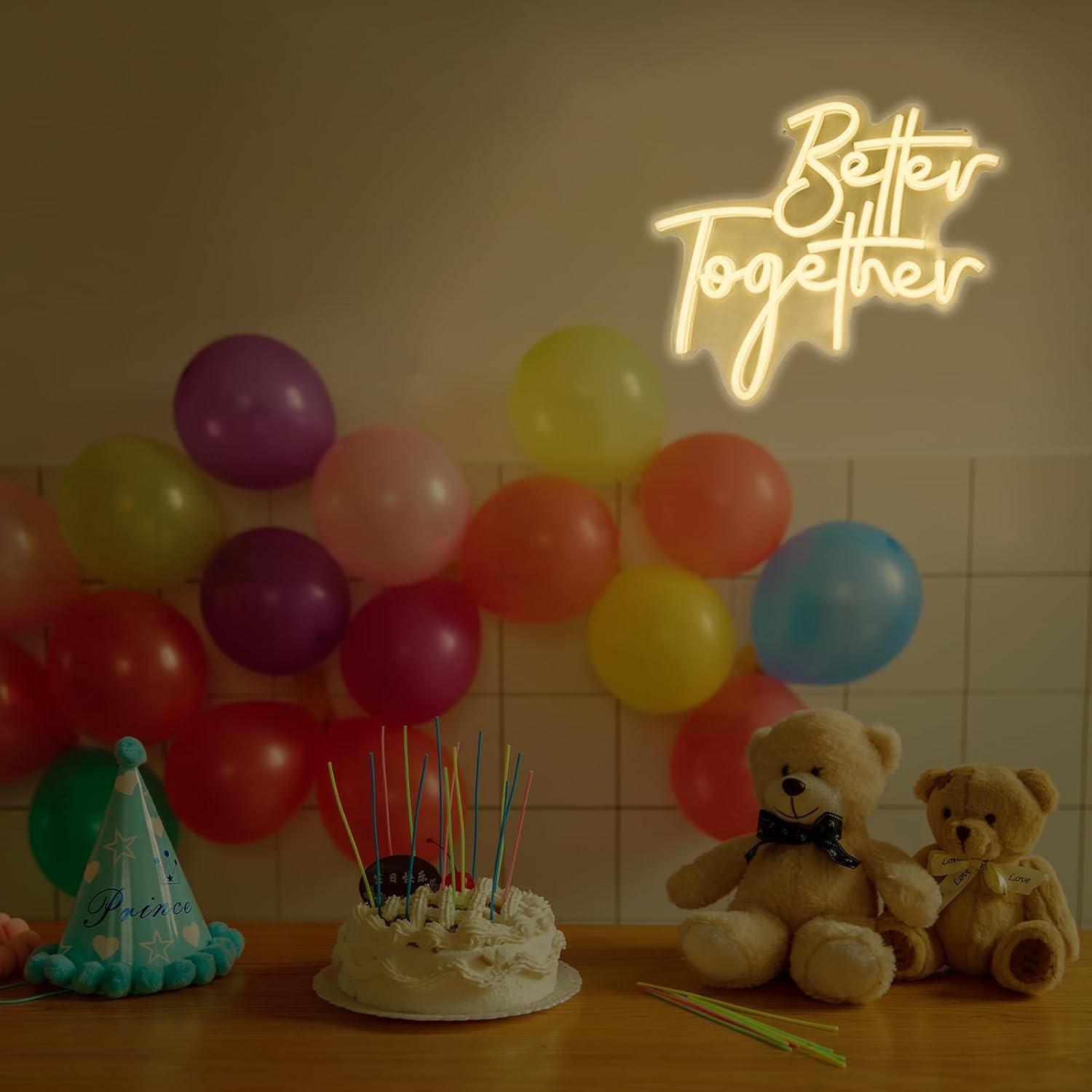 Better Together 네온 사인 USB 디밍이  - Lighting Decor For Living Room 리뷰 및 가격