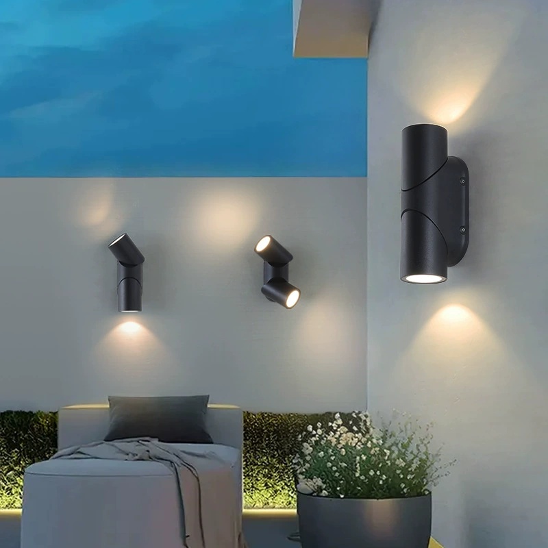 위아래 발광 효과 LED 야외 벽등 알루미늄 블랙 벽  - Lighting Effect Home Decor 리뷰 및 가격