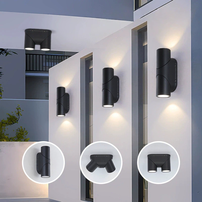 위아래 발광 효과 LED 야외 벽등 알루미늄 블랙 벽  - Lighting Effect Home Decor 리뷰 및 가격