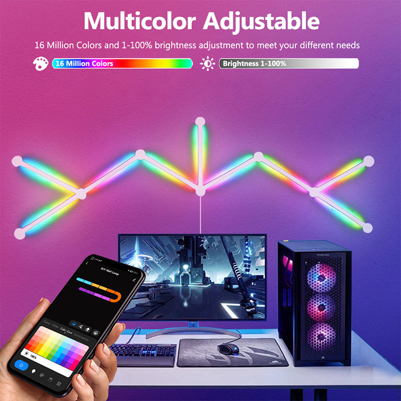 스마트 RGB 벽등, 블루투스 앱 연결 LED 라이트  - Lighting Decor For Bedroom 리뷰 및 가격