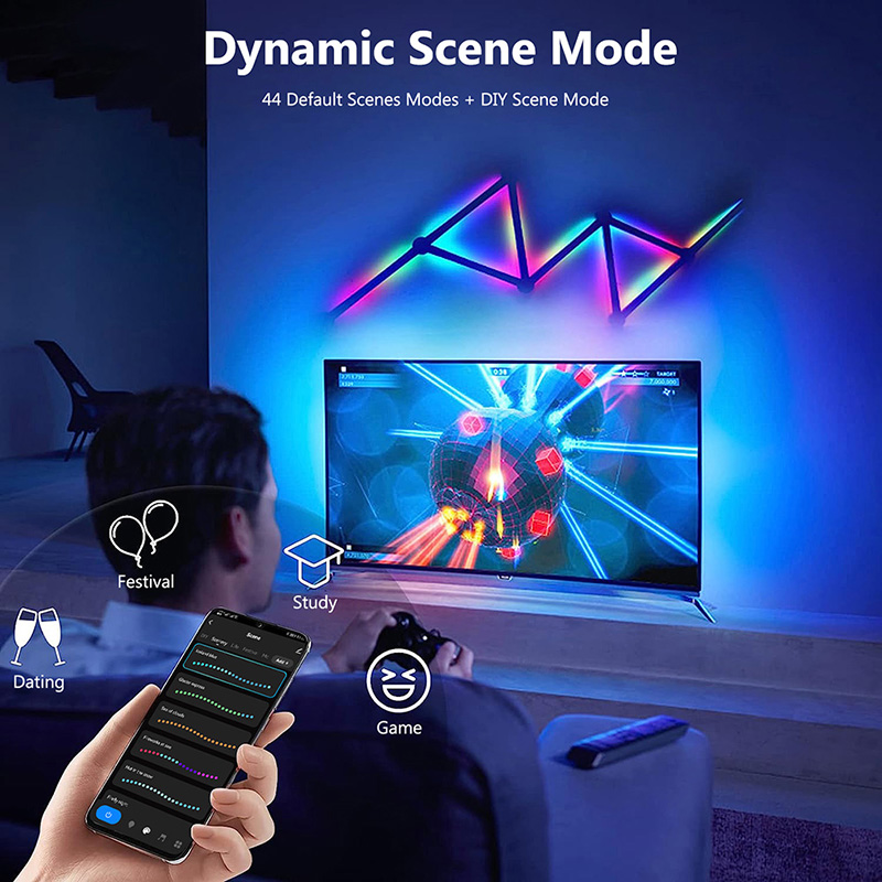 스마트 RGB 벽등, 블루투스 앱 연결 LED 라이트  - Lighting Decor For Bedroom 리뷰 및 가격