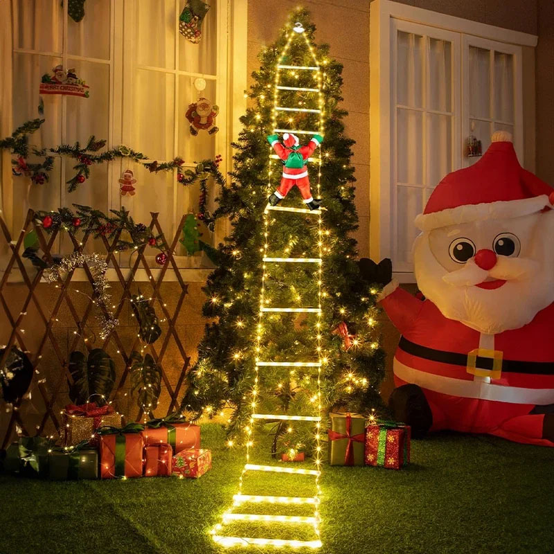 LED 크리스마스 조명 산타클로스 장식 사다리형 조명줄 - Lighting Decoration Outdoor 리뷰 및 가격