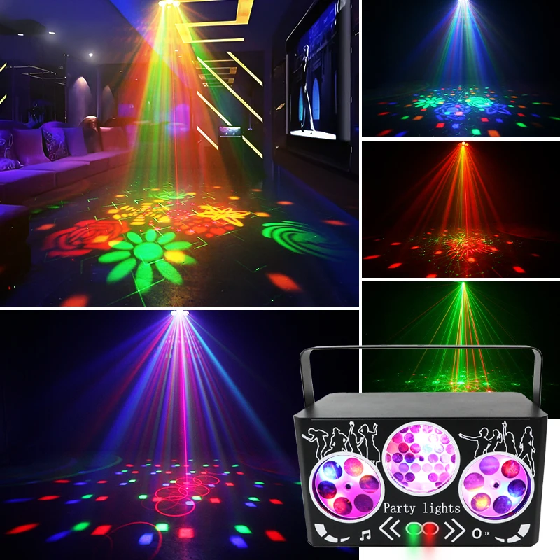 LED 레이저 프로젝션 무대 조명 RGBW DJ 디스코 - Lighting Effect Home Decor 리뷰 및 가격