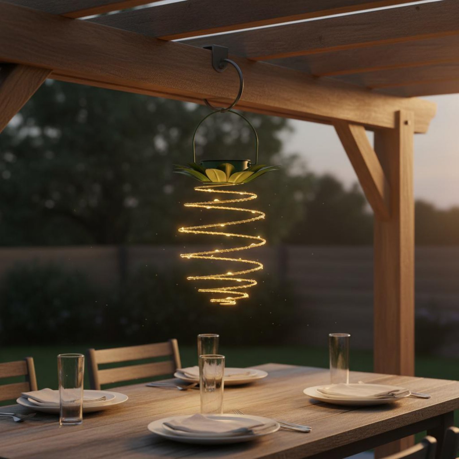 2 조각 태양열 파인애플 램프 방수 파인애플 교수형 랜 - Lighting Decoration Outdoor 리뷰 및 가격