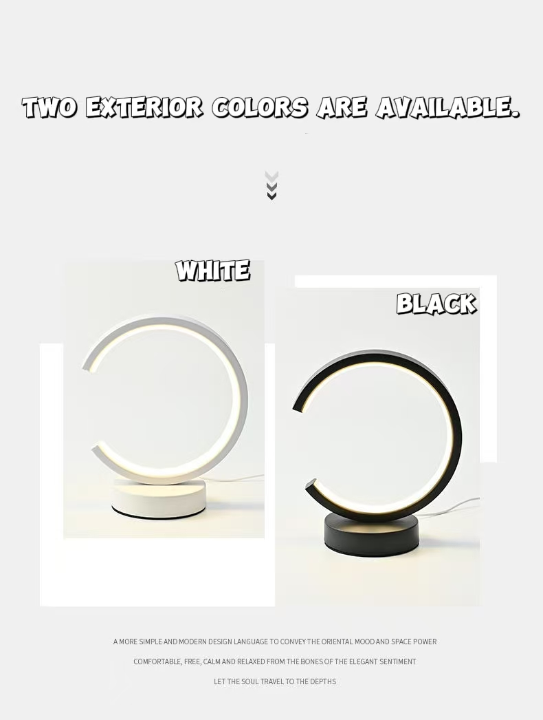 20CM LED 간단한 원형 링 테이블 램프 침실 머리 - Lighting Decor For Living Room 리뷰 및 가격