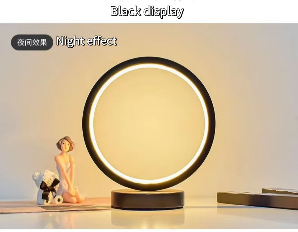 20CM LED 간단한 원형 링 테이블 램프 침실 머리 - Lighting Decor For Living Room 리뷰 및 가격