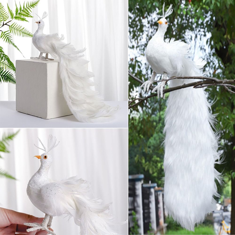 시뮬레이션 화이트 공작 아름다운 빛 무게추 크리스마스  - Pendant Lighting Christmas Decor 리뷰 및 가격
