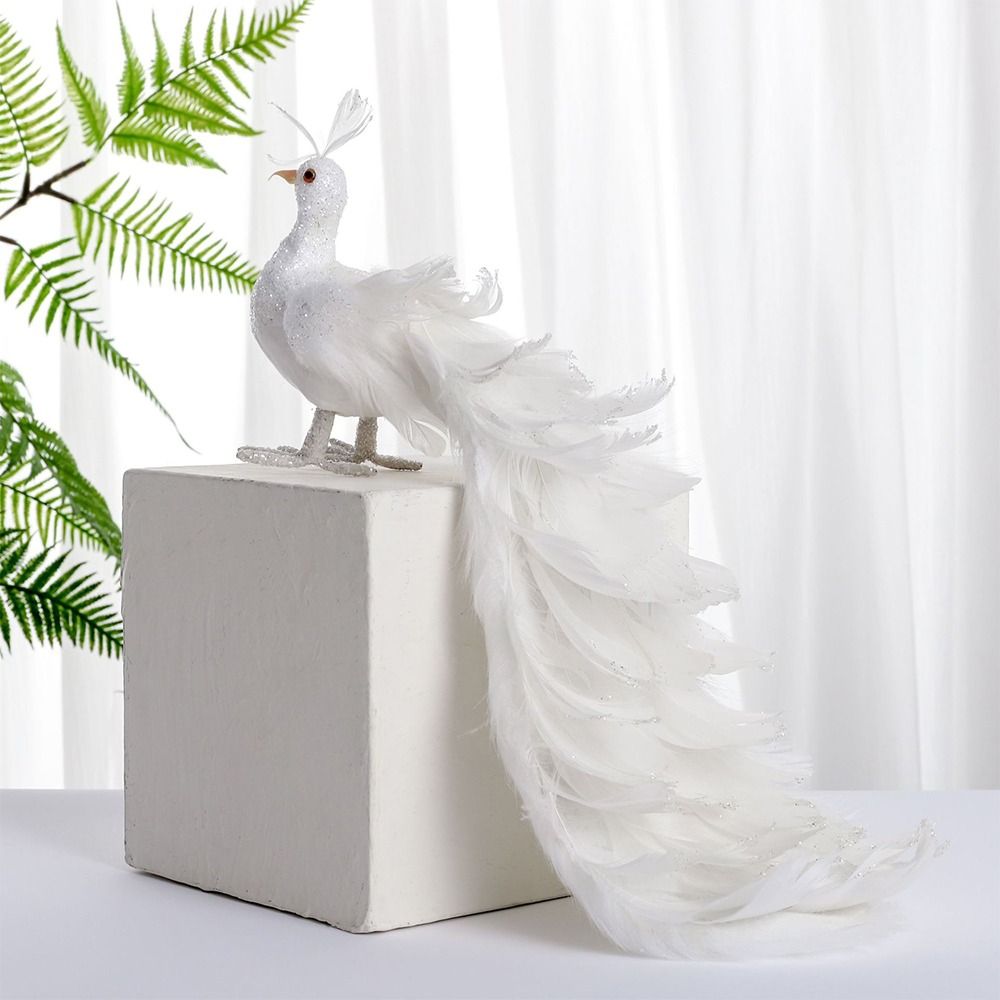 시뮬레이션 화이트 공작 아름다운 빛 무게추 크리스마스  - Pendant Lighting Christmas Decor 리뷰 및 가격
