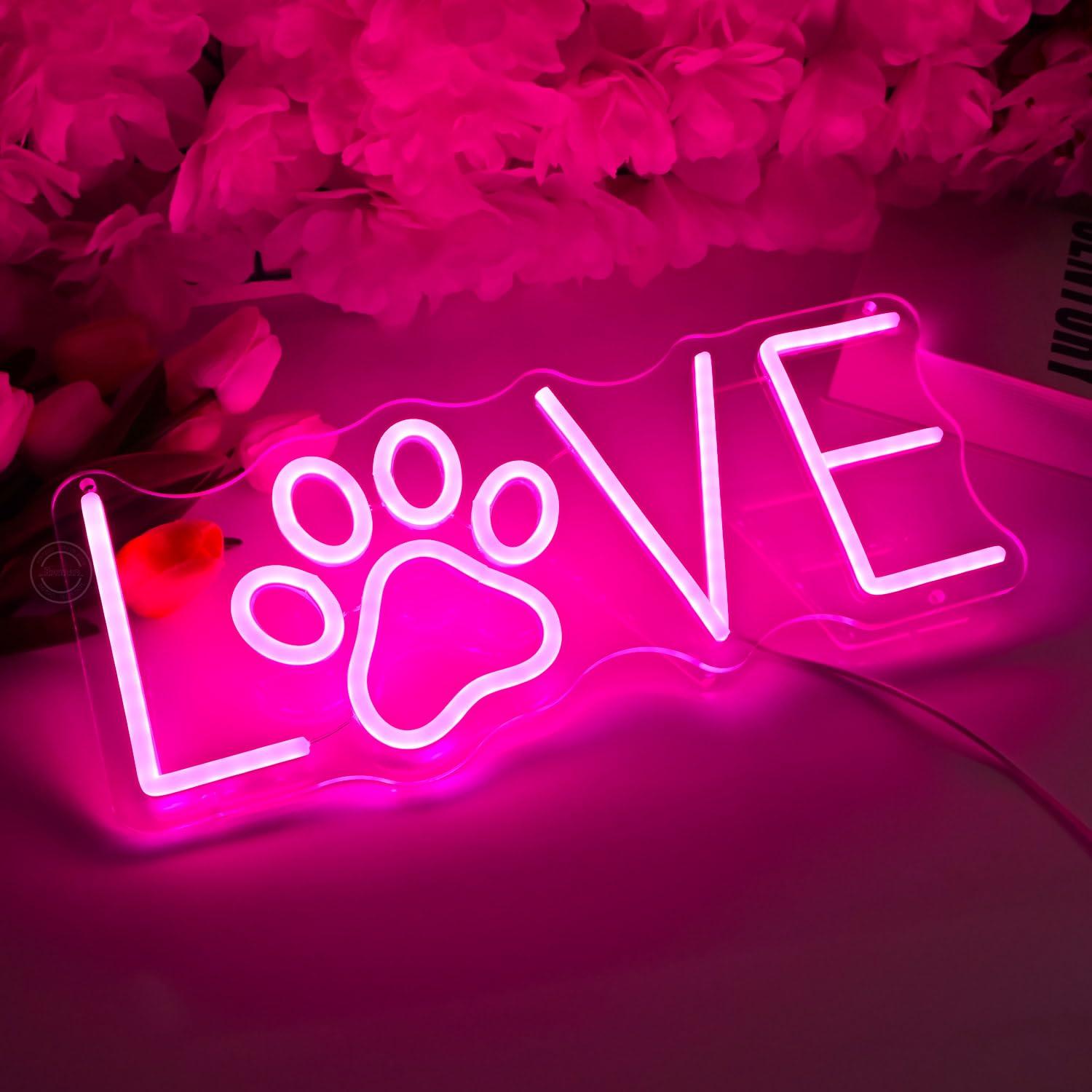 러브 퍼 네온사인 USB 디머블 LED 조명 (애완동물 - Lighting Decor For Living Room 리뷰 및 가격