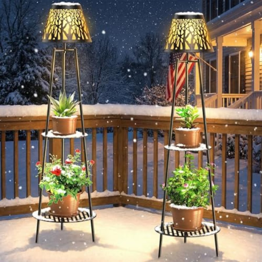 2팩 야외용 태양광 바닥 램프(식물 스탠드 포함) 방수 - Lighting Decoration Outdoor 리뷰 및 가격