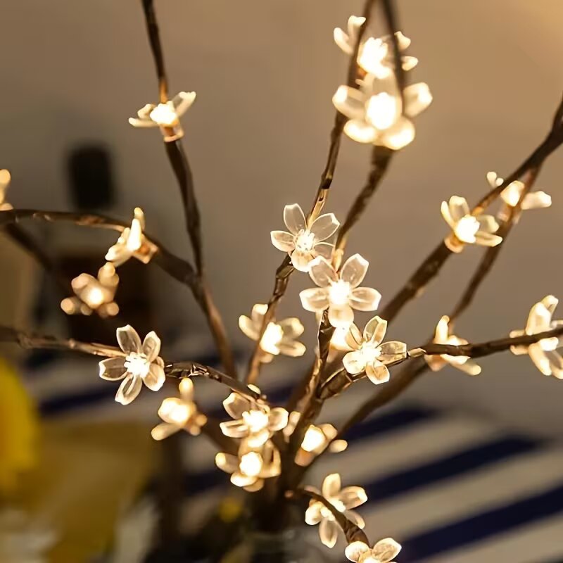 1/2PC 20LED 벚꽃 나무 가지 조명 실내외 홈  - Lighting Decoration Outdoor 리뷰 및 가격