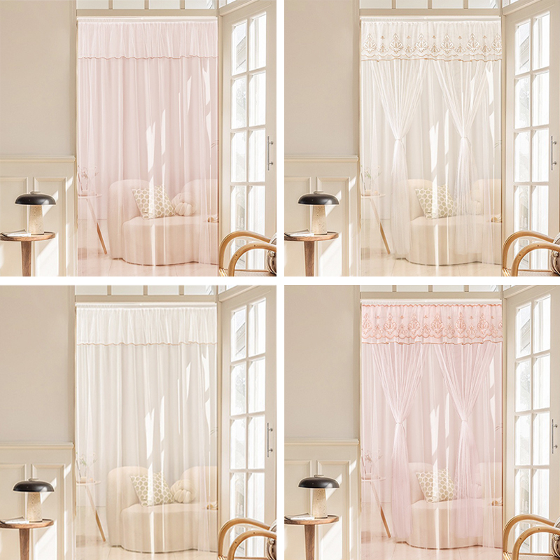 일본식 꽃무늬 자수 시스루 도어 커튼 투명한 빛 차단  - Japanese Lighting Decor 리뷰 및 가격