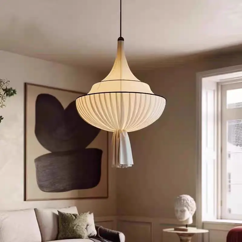 일본 레트로 와비사비 천 샹들리에 거실 식당 침실 장식 - Japanese Lighting Decor 리뷰 및 가격