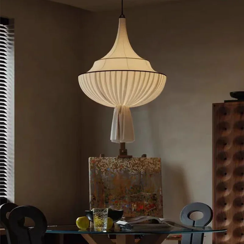 일본 레트로 와비사비 천 샹들리에 거실 식당 침실 장식 - Japanese Lighting Decor 리뷰 및 가격