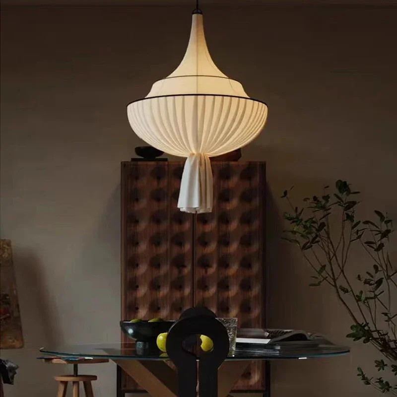 일본 레트로 와비사비 천 샹들리에 거실 식당 침실 장식 - Japanese Lighting Decor 리뷰 및 가격