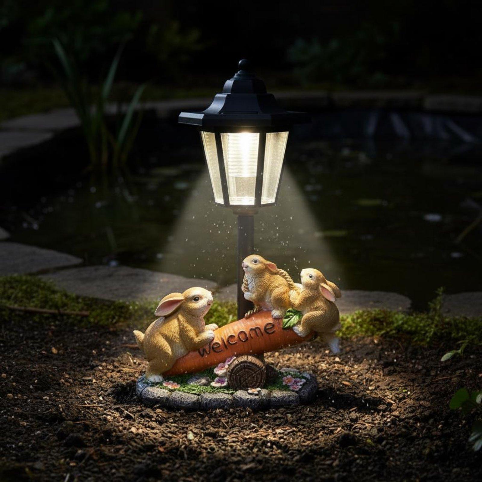 태양광 토끼 조각상 장식용 토끼 태양광 조명, 산책로, - Lighting Decor Ideas 리뷰 및 가격
