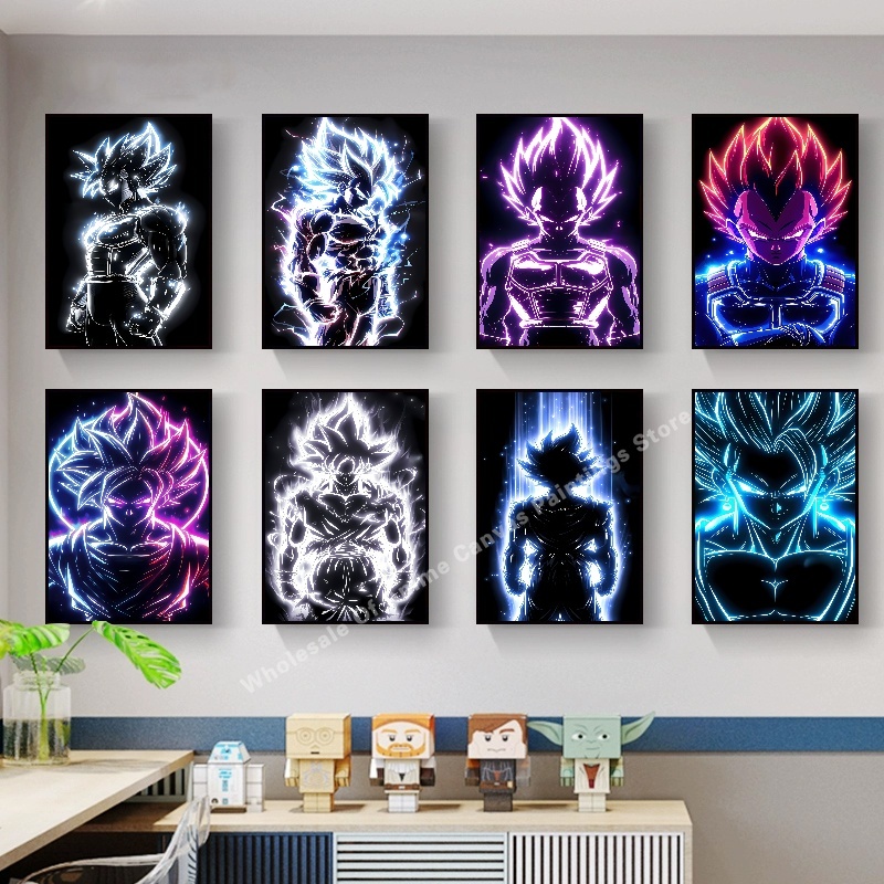 애니메이션 드래곤 볼 Wukong 네온 불빛 효과 포스 - Lighting Effect Home Decor 리뷰 및 가격